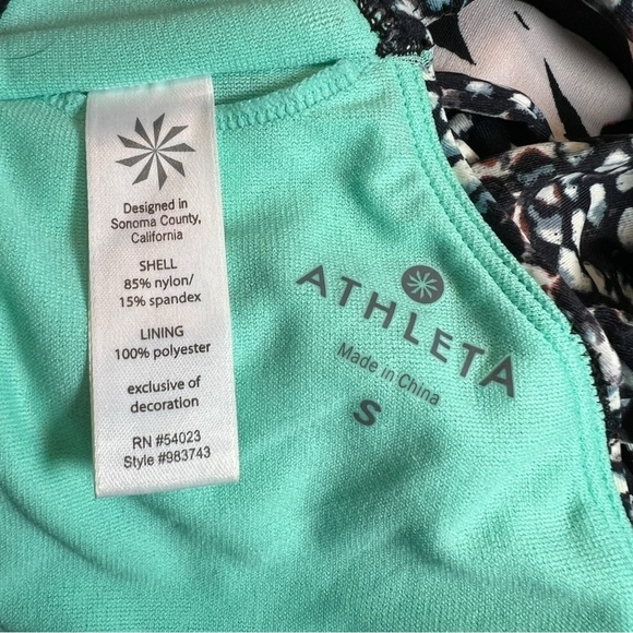 Athleta Women’s Sliding Halter Bikini Top Snakeskin Size Small - Picture 3 of 3